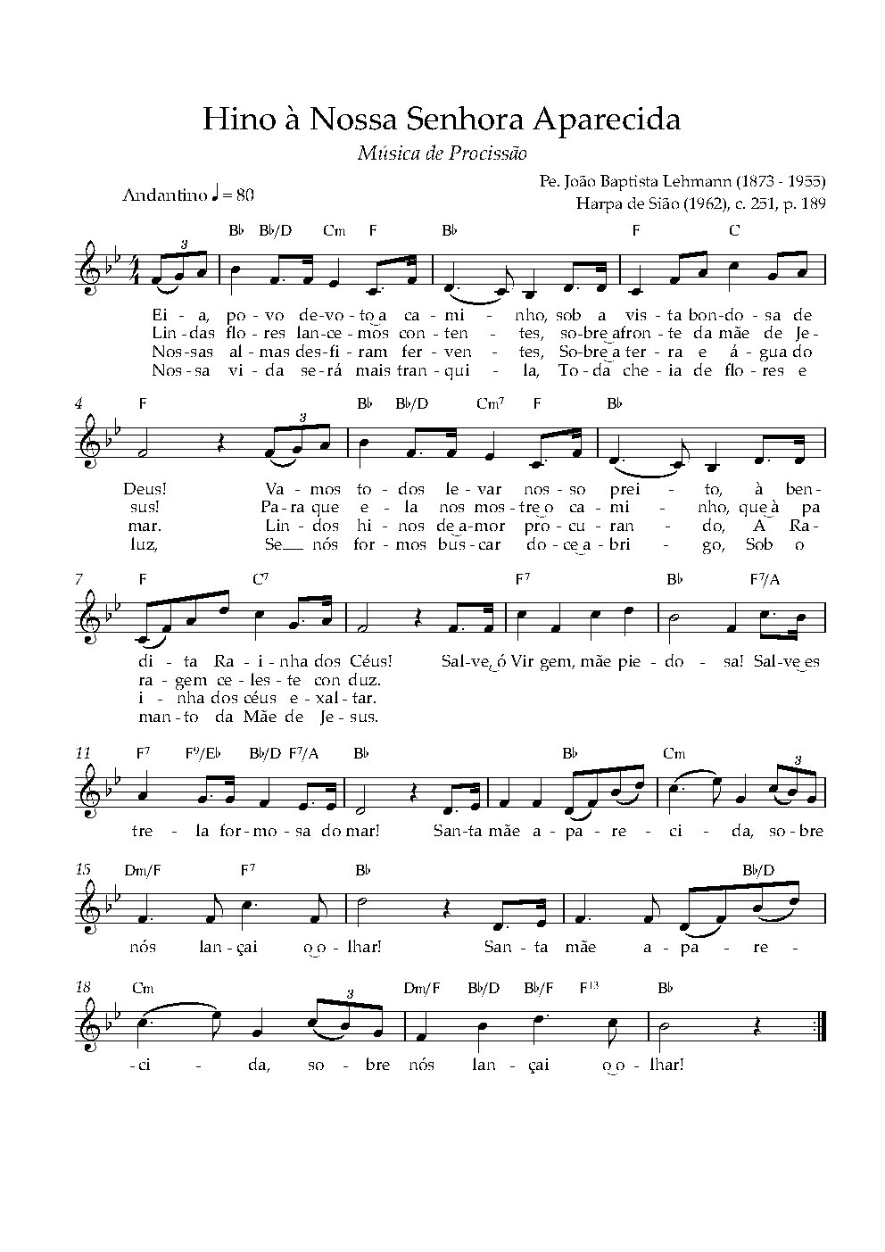 Hino à Nossa Senhora Aparecida