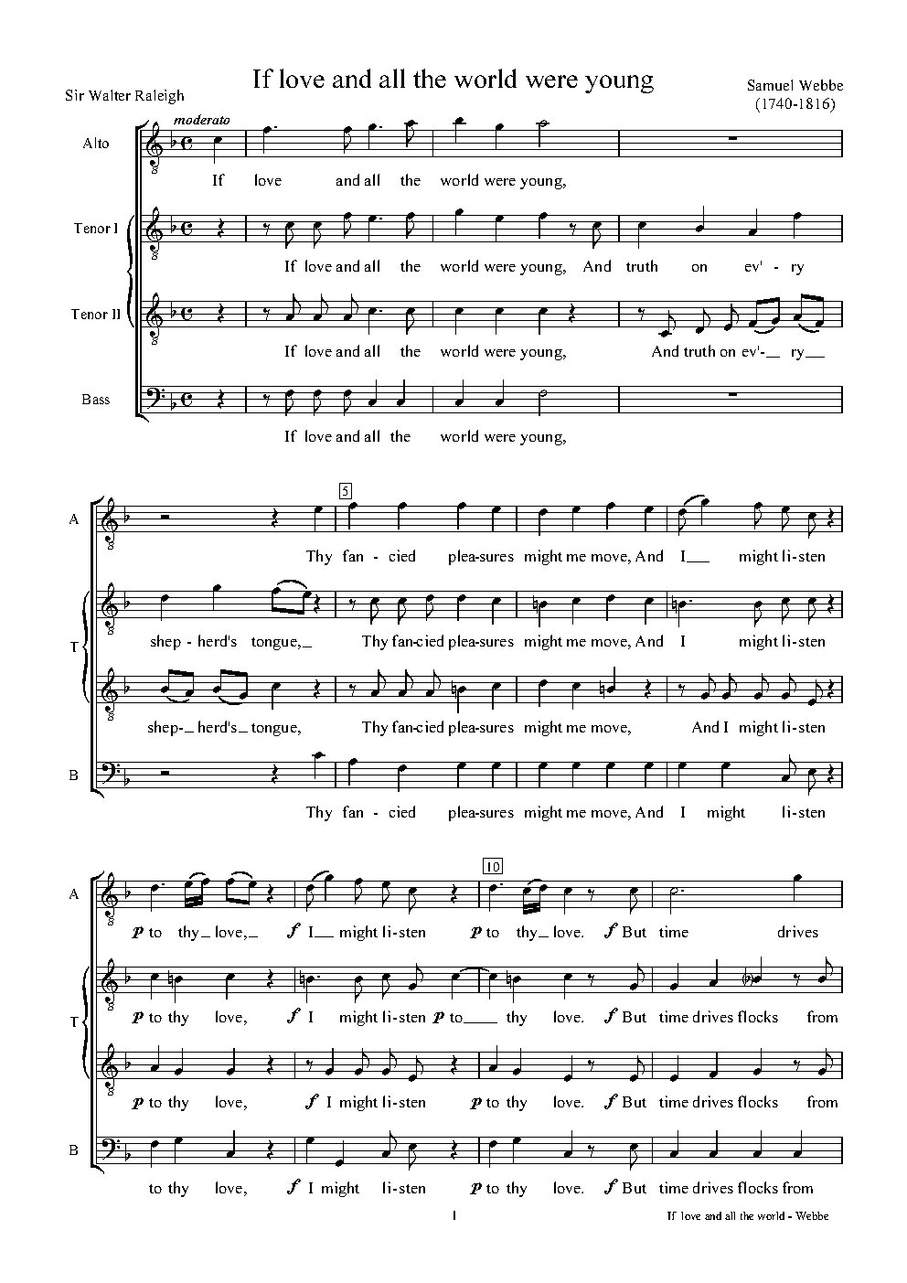 If love and all the world were young - Choir Script PDF Thumbnail
