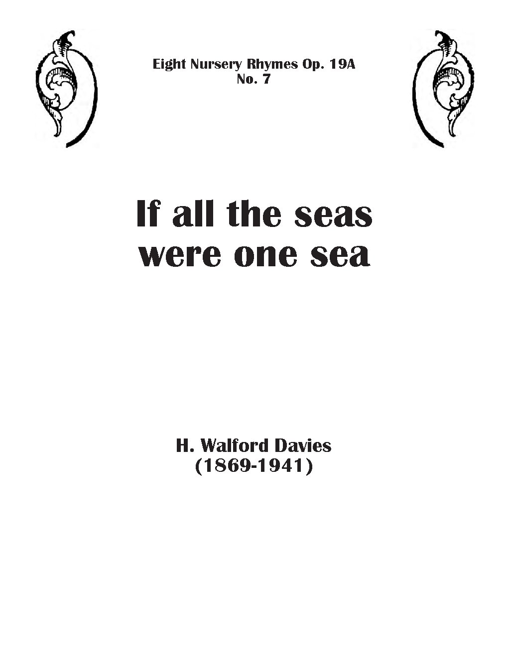 If all the seas were one sea