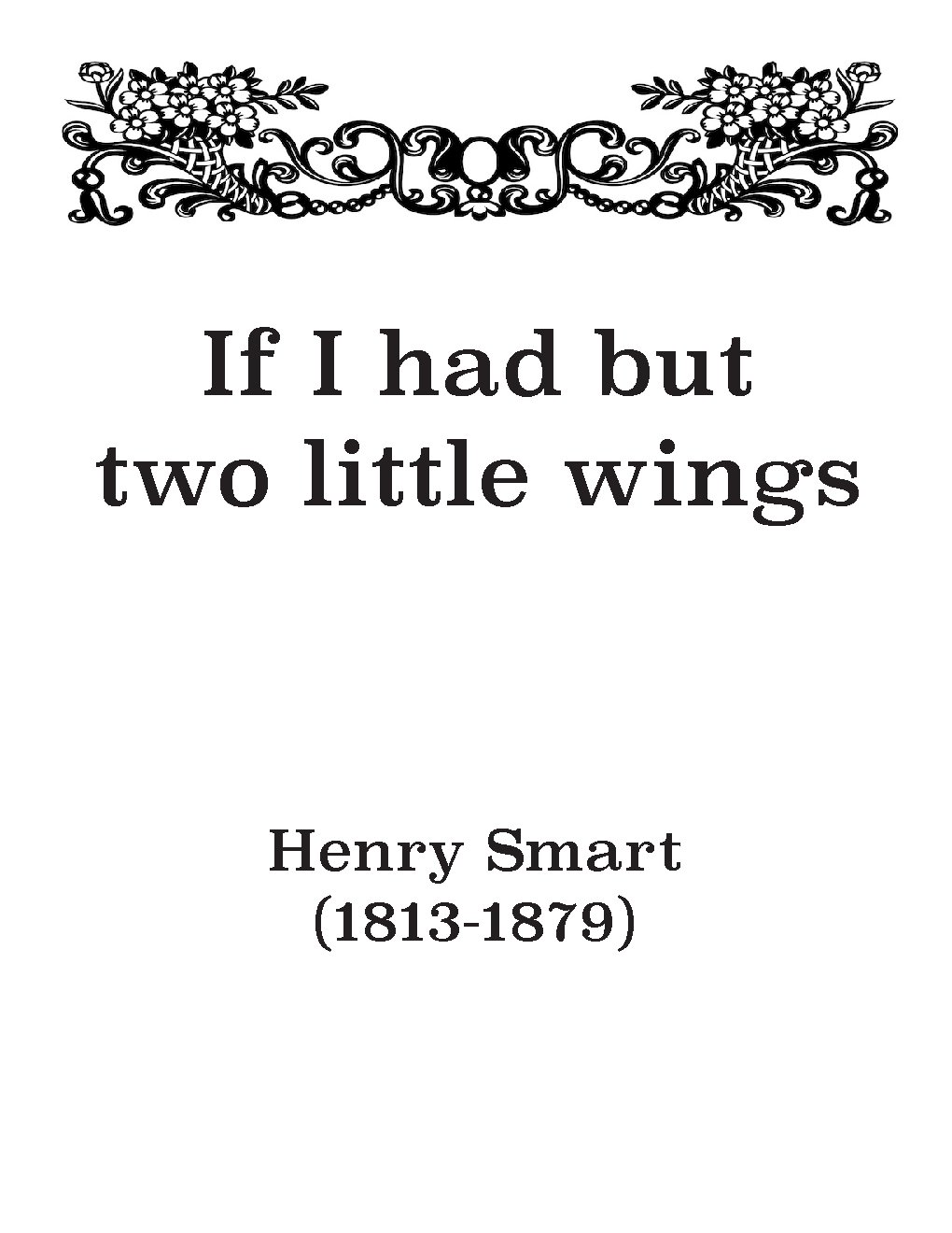 If I had but two little wings
