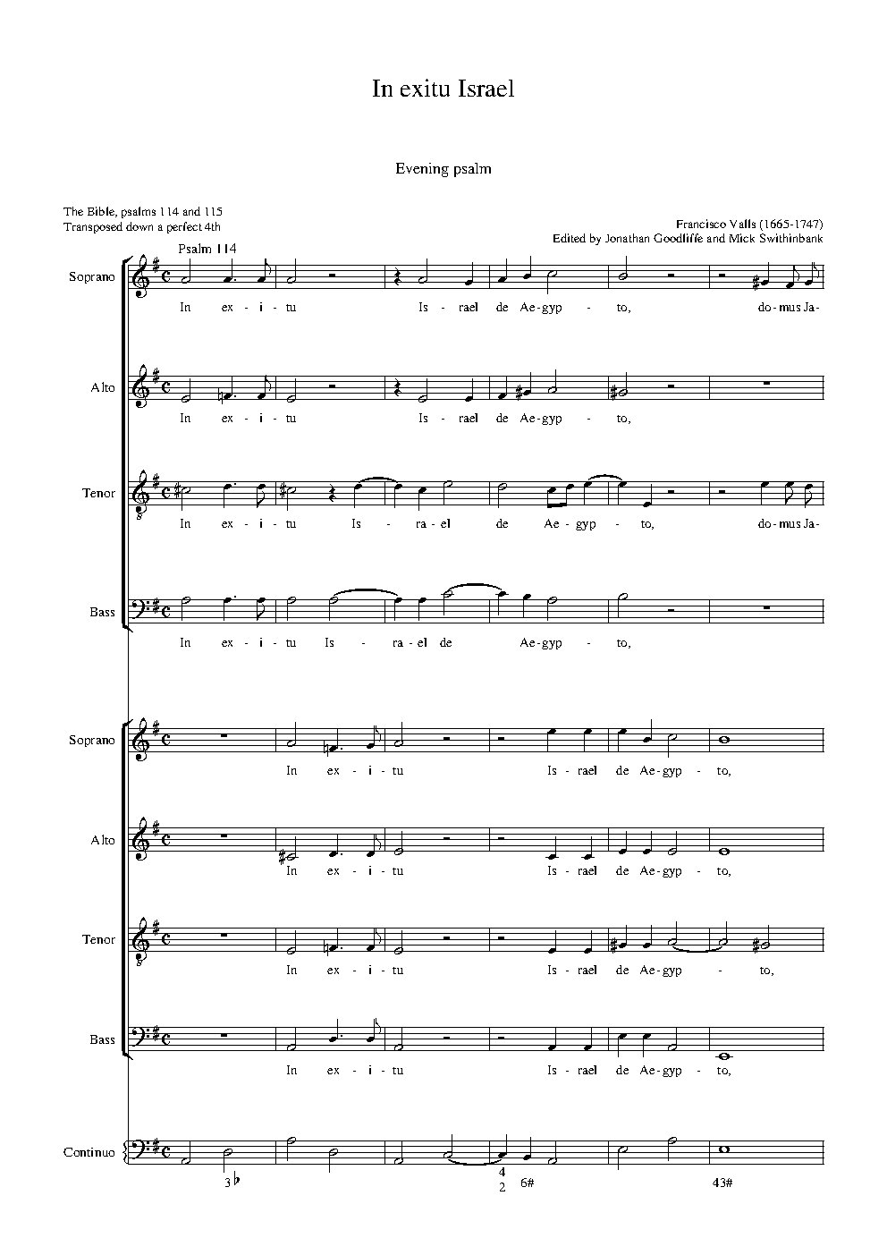 In exitu Israel - Choir Script PDF Thumbnail