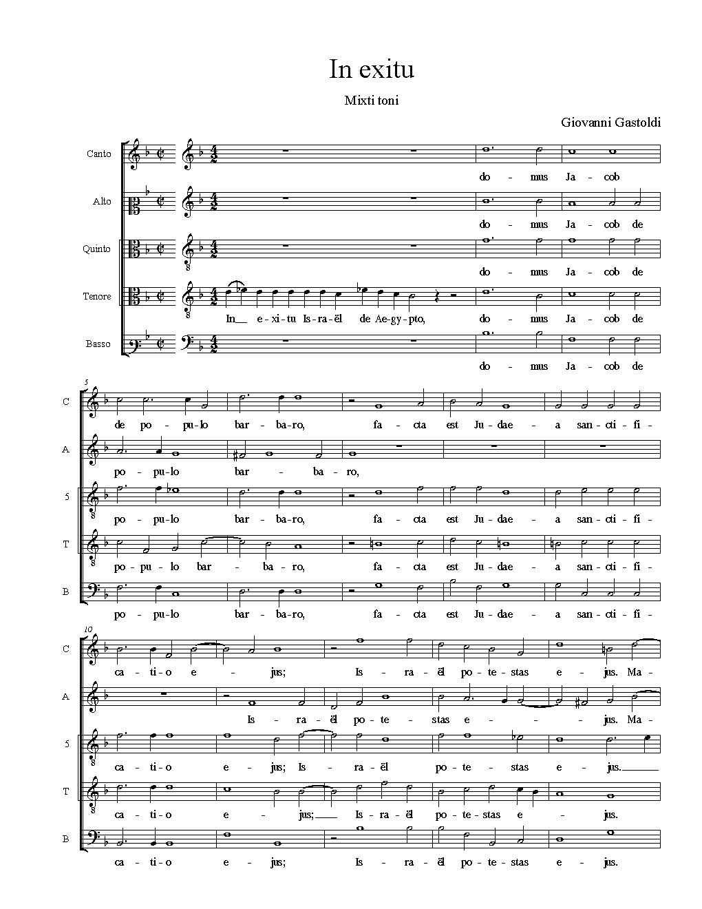 In exitu - Choir Script PDF Thumbnail