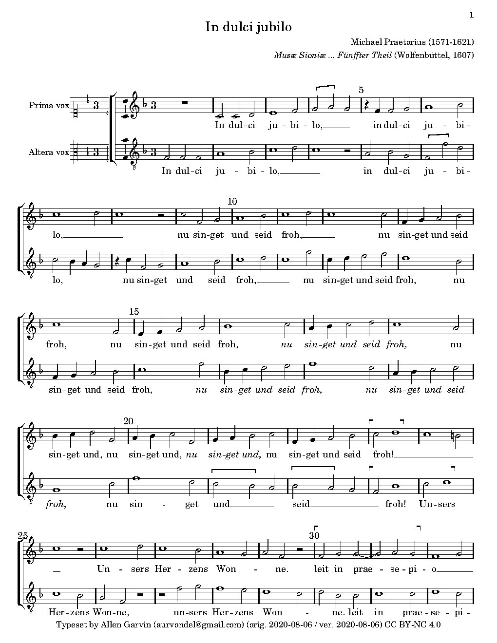 In dulci jubilo II a 2