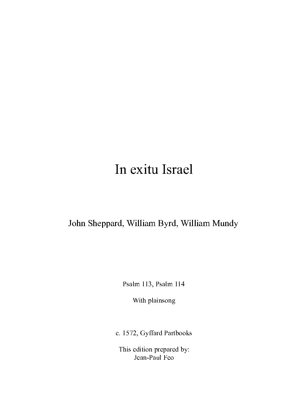 In exitu Israel