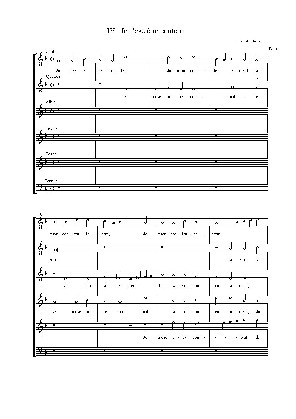 Je n'ose être content - Choir Script PDF Thumbnail