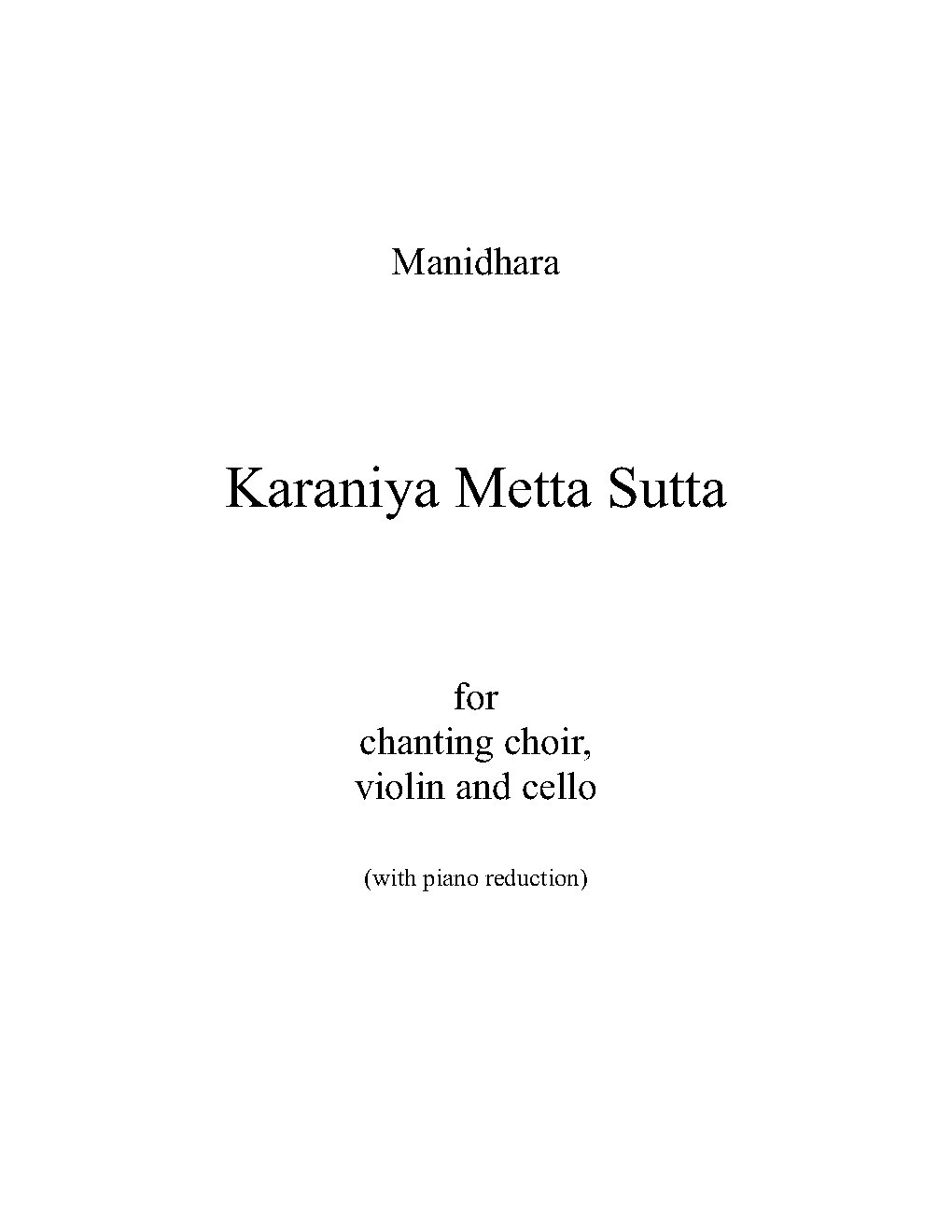 Karaniya Metta Sutta