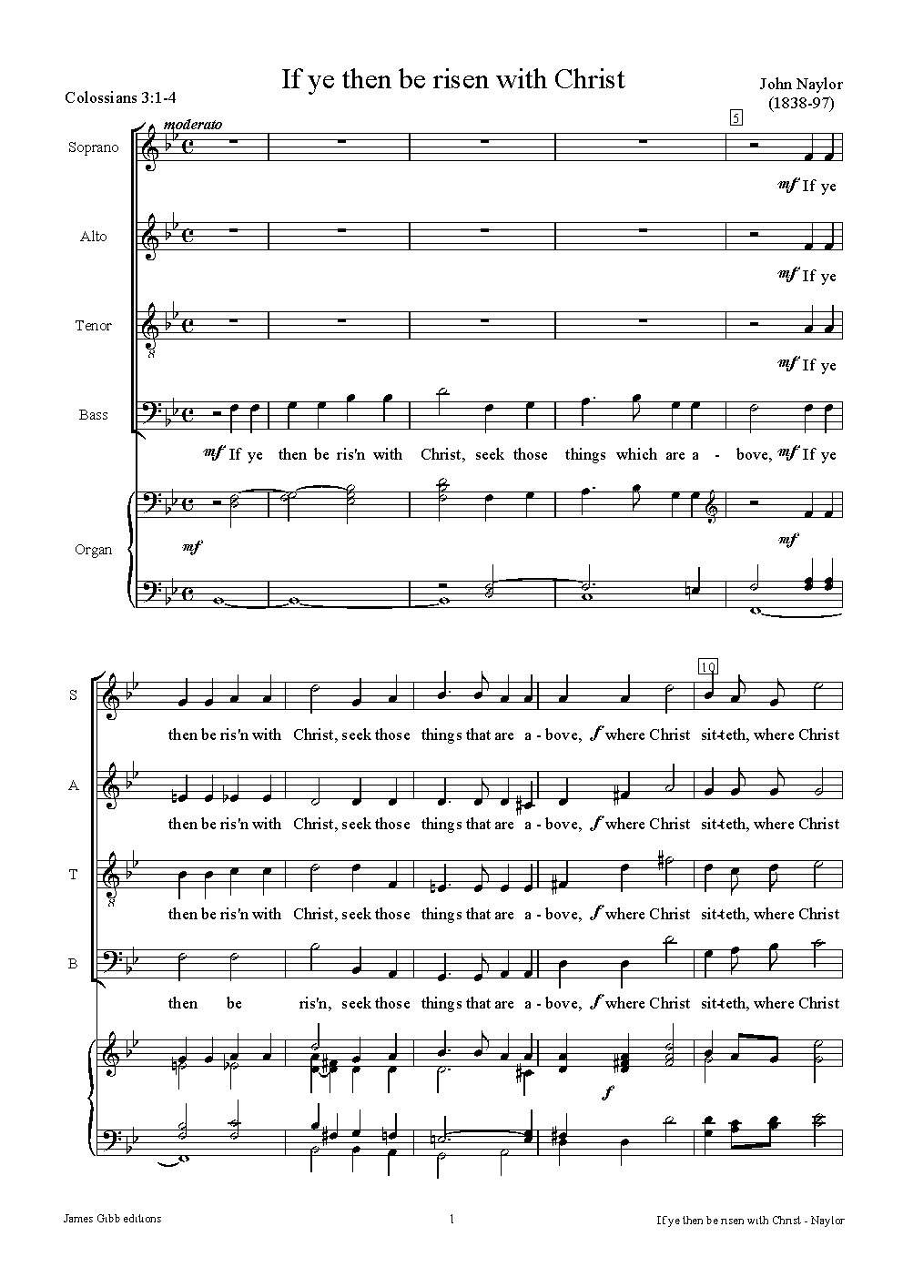 If ye then be risen with Christ - Choir Script PDF Thumbnail