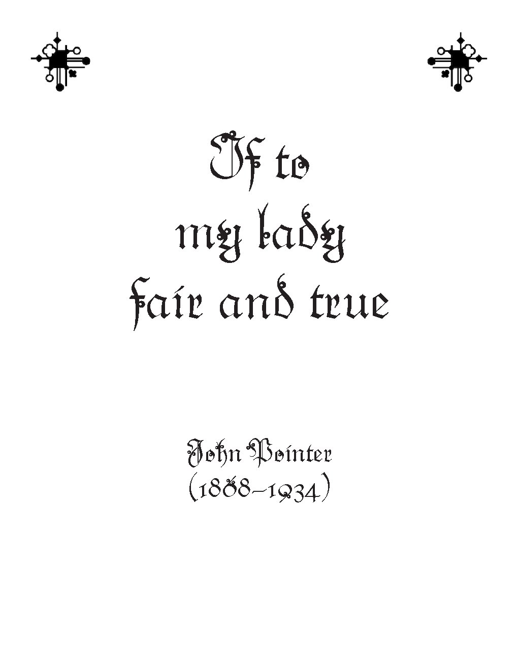 If to my lady fair and true - Choir Script PDF Thumbnail
