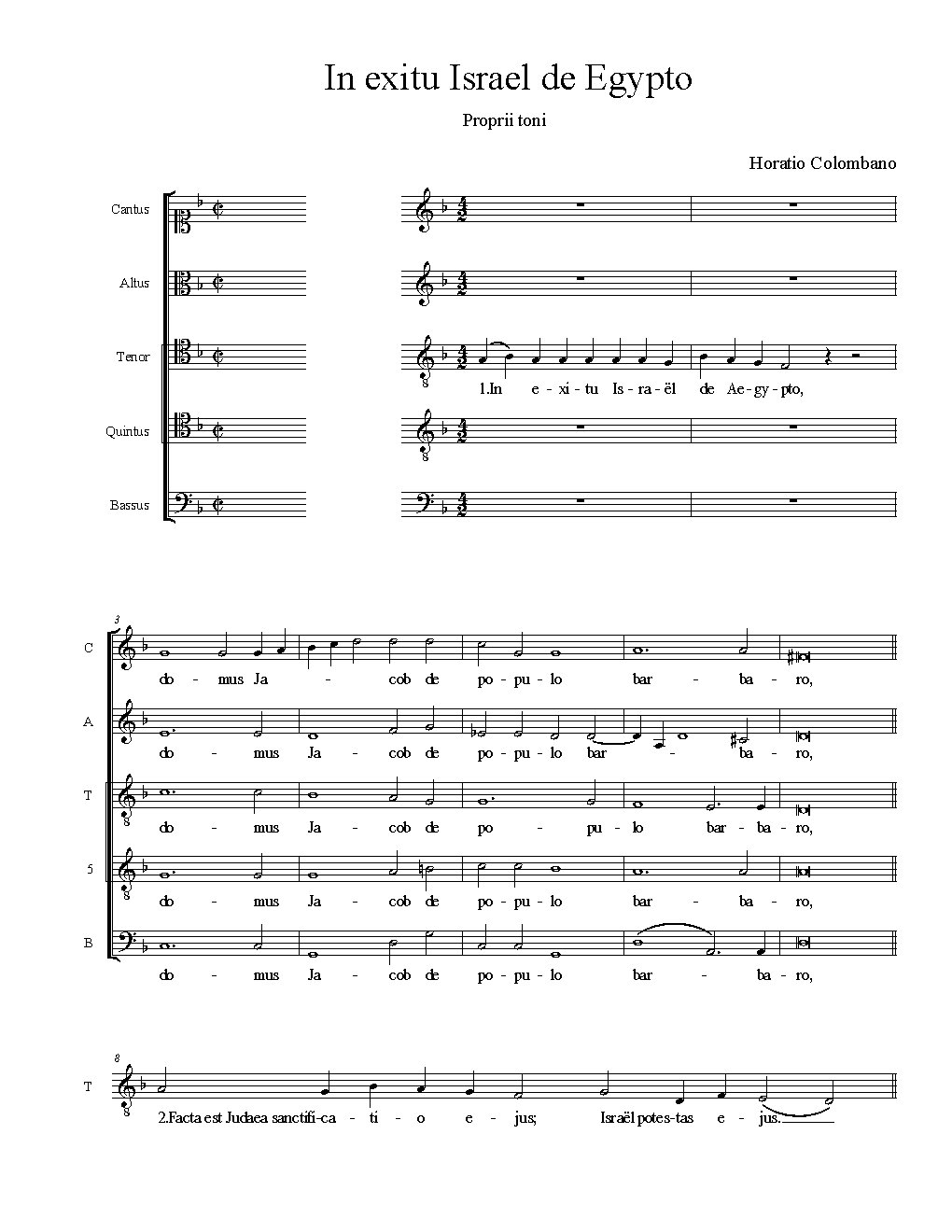 In exitu Israel de Egypto - Choir Script PDF Thumbnail