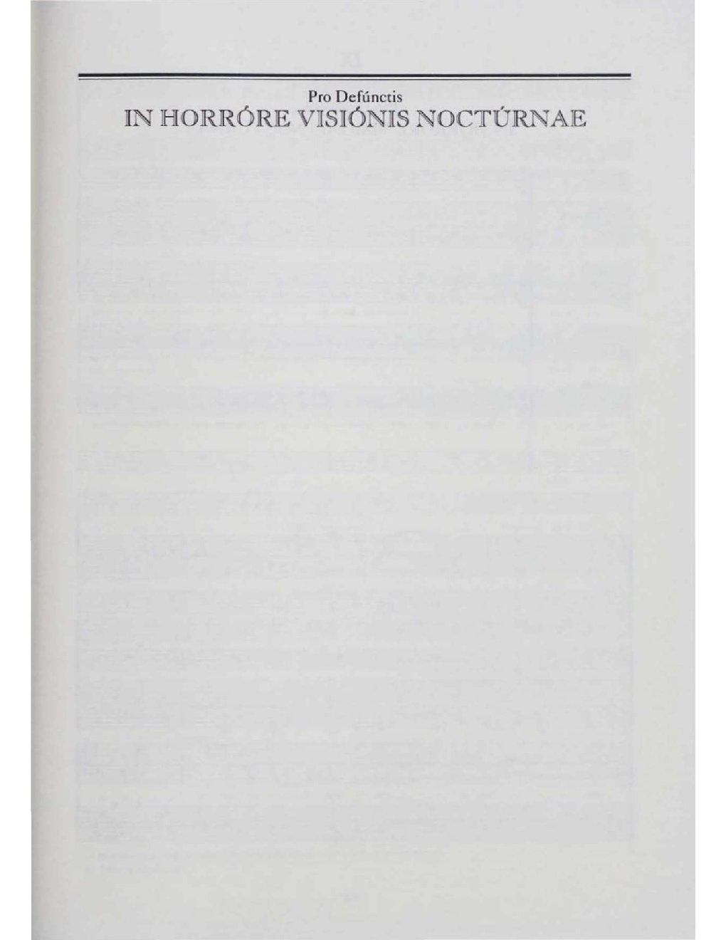In Horrore Visionis Nocturnae