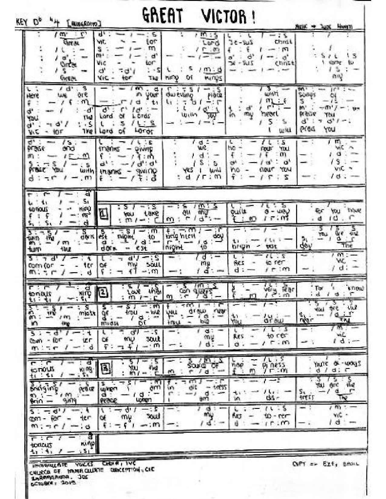 Easter.... Great Victor - Download Choir Script PDF