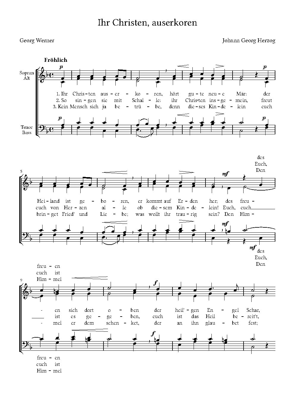 Ihr Christen auserkoren