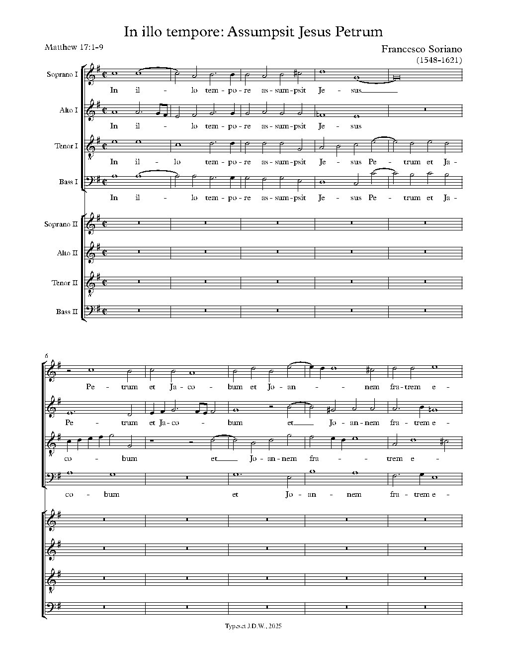 In illo tempore - Choir Script PDF Thumbnail