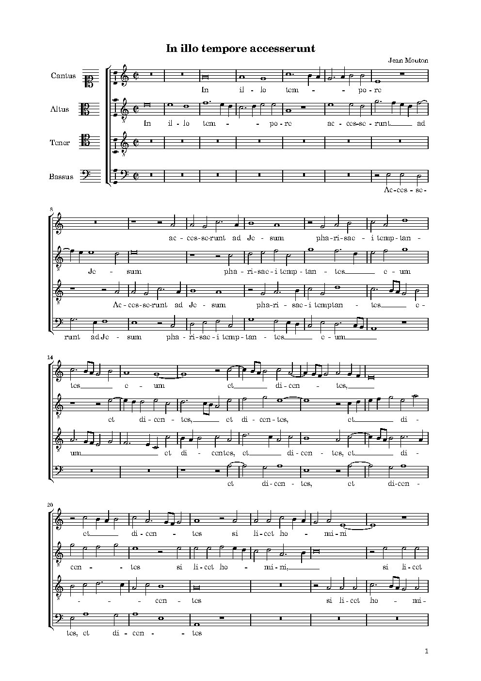 In illo tempore accesserunt - Choir Script PDF Thumbnail
