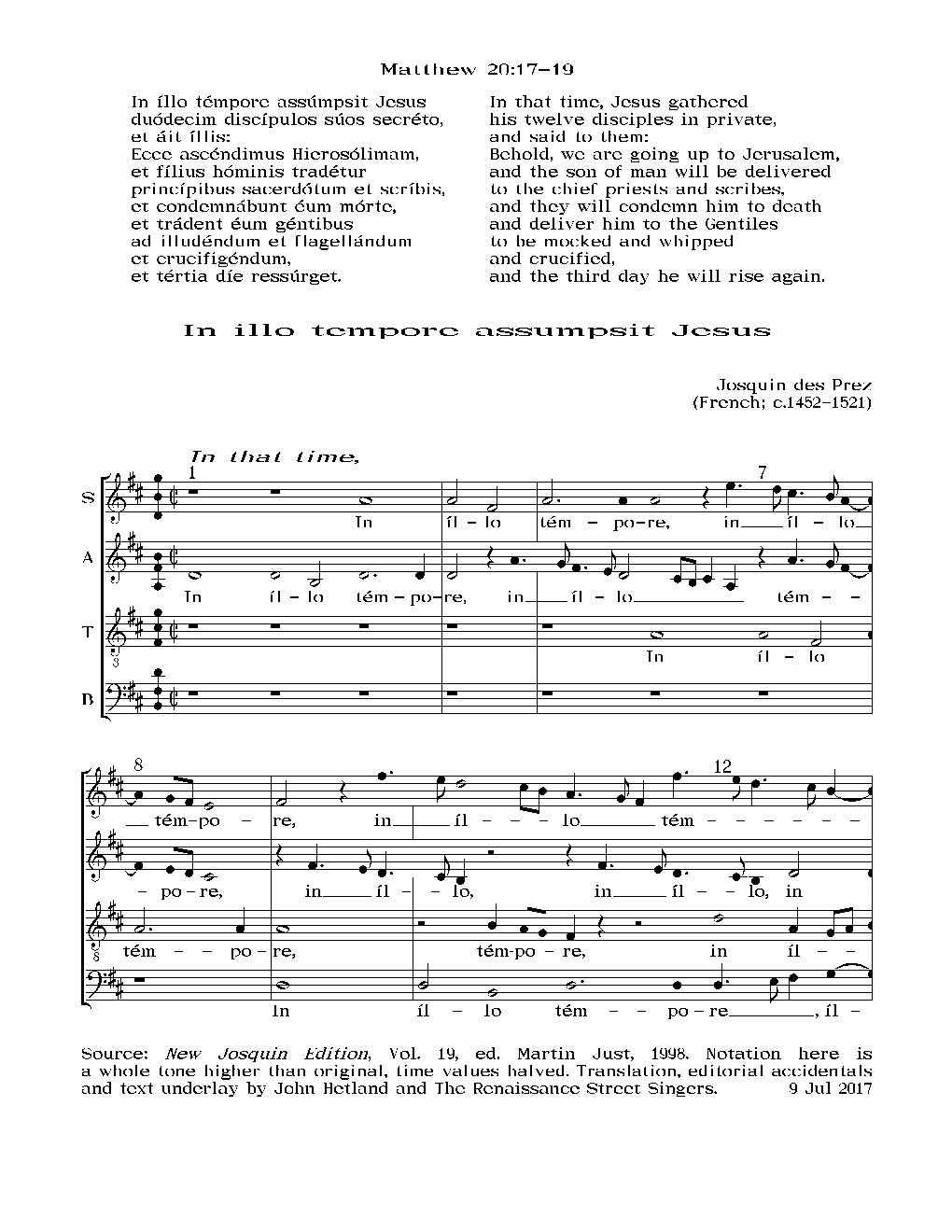In illo tempore
