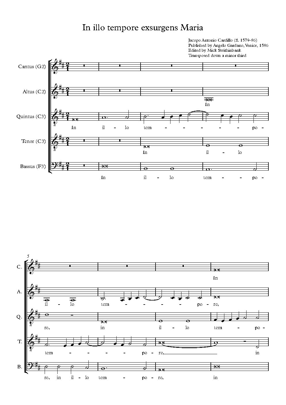 In illo tempore exsurgens Maria - Choir Script PDF Thumbnail