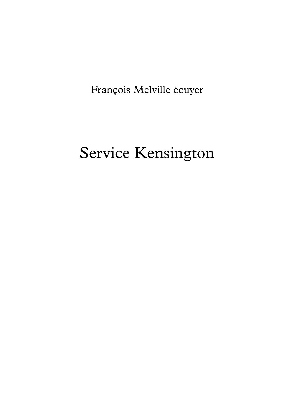 Kensington Service
