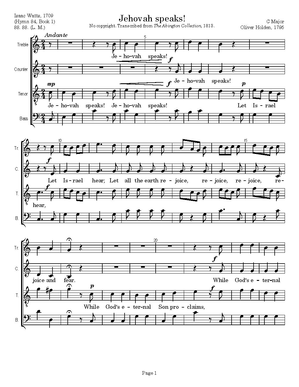 Jehovah speaks! - Choir Script PDF Thumbnail