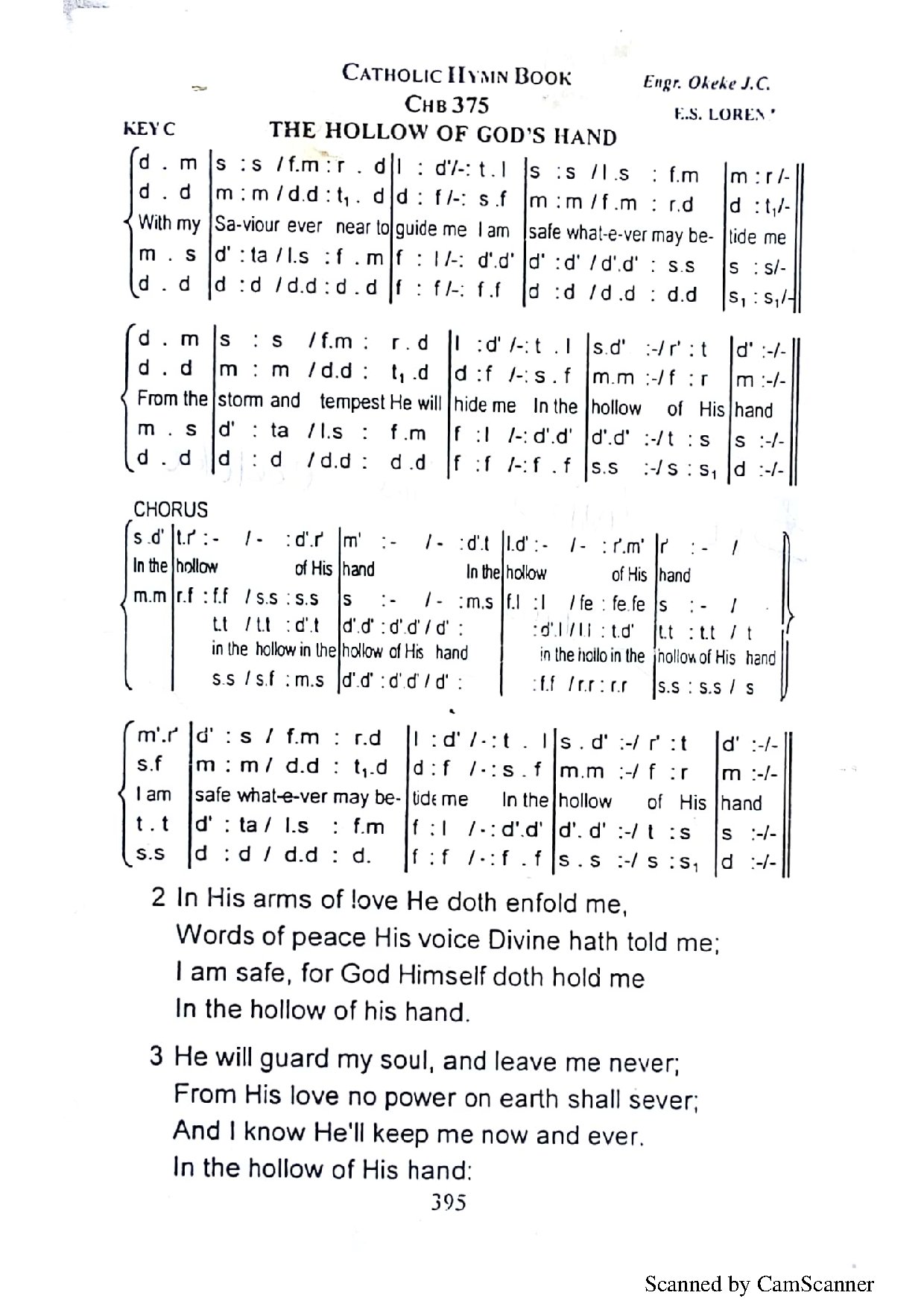 The Hollow Of God S Hand ~ Engr Okeke J.c - Download Choir Script PDF