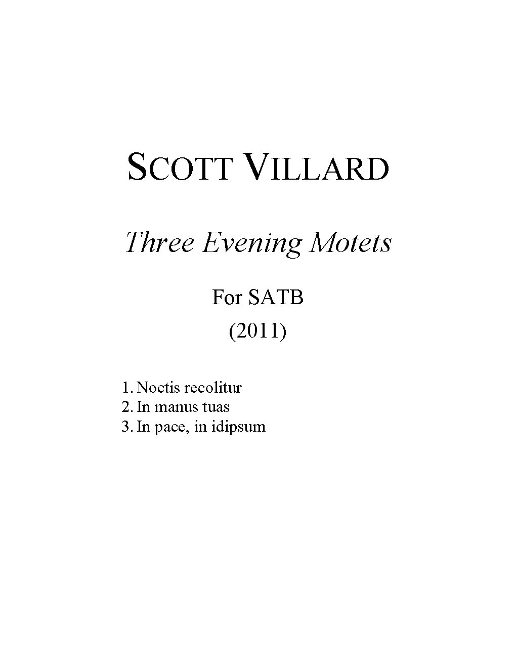 In manus tuas - Choir Script PDF Thumbnail