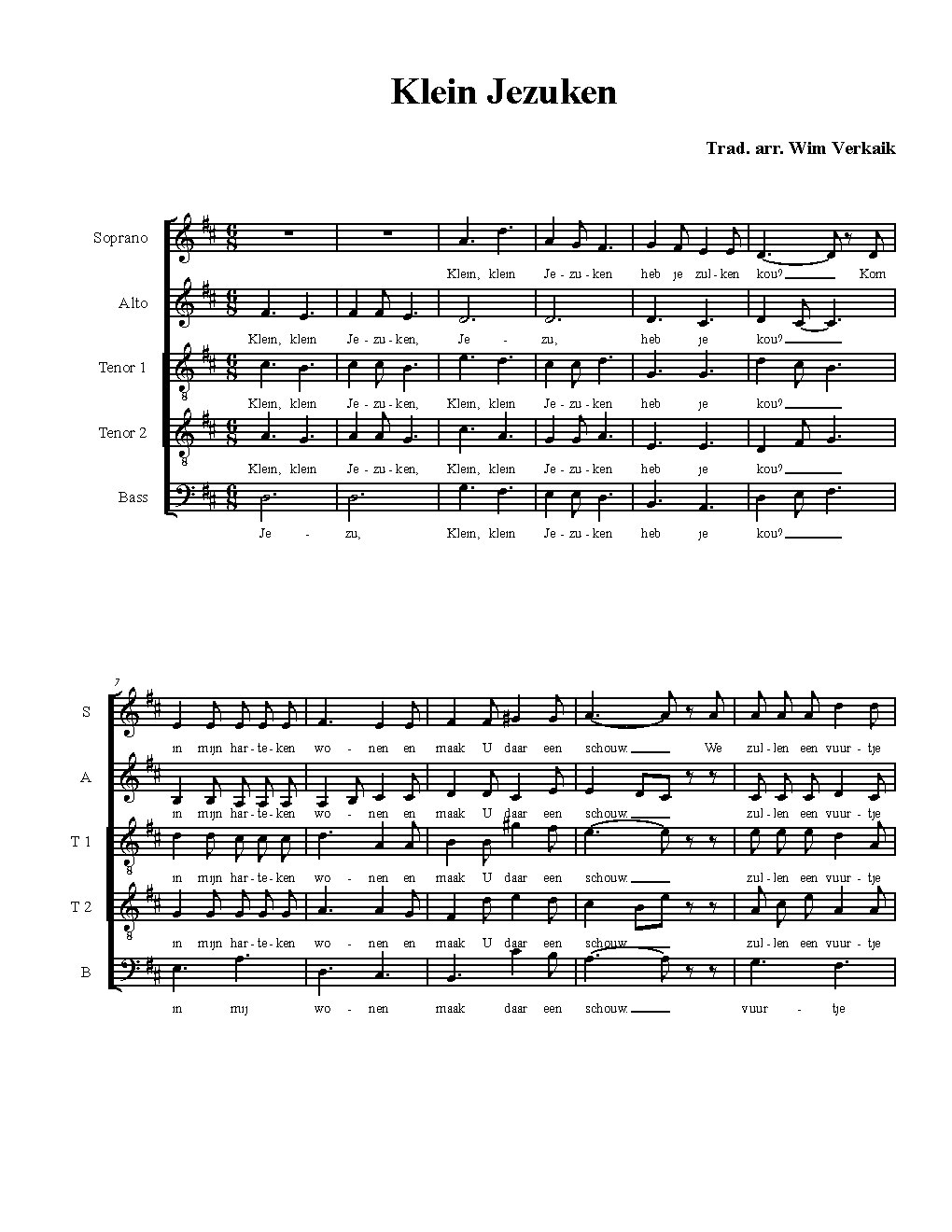 Klein Jezuken - Choir Script PDF Thumbnail