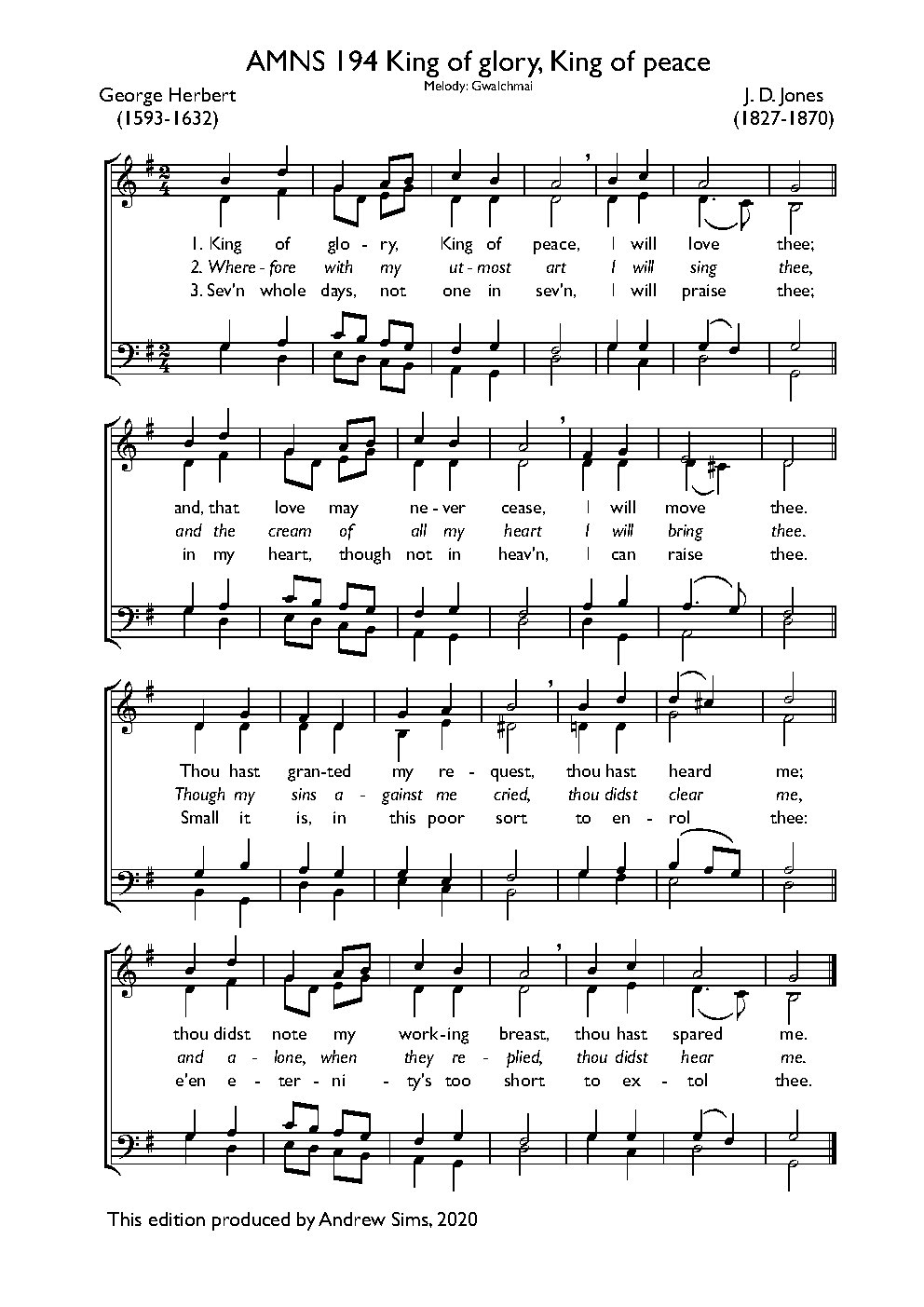 King of glory, King of peace