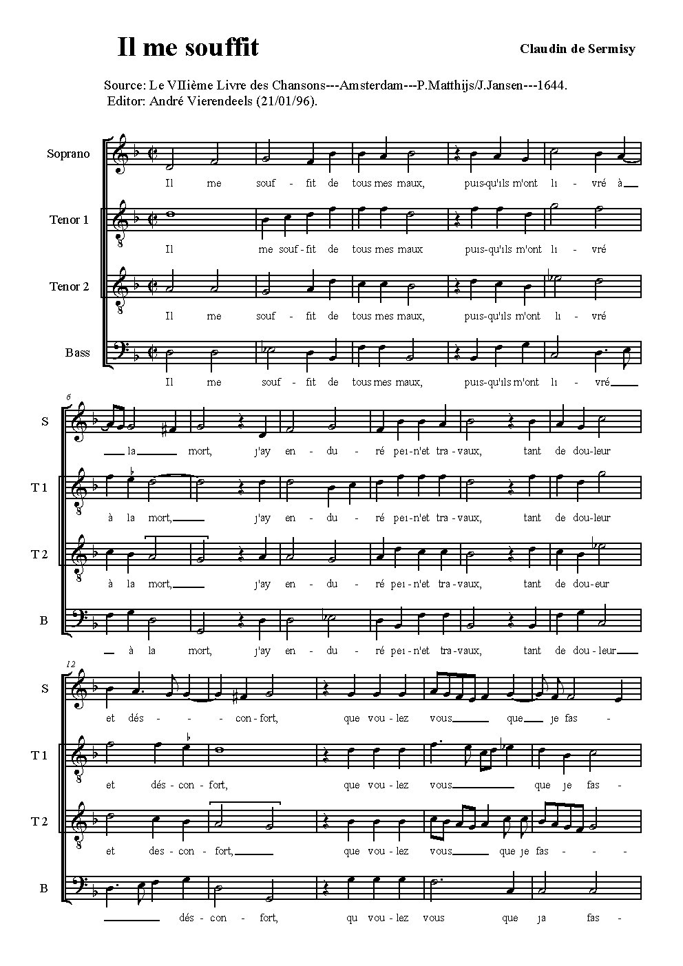 Il me souffit - Choir Script PDF Thumbnail