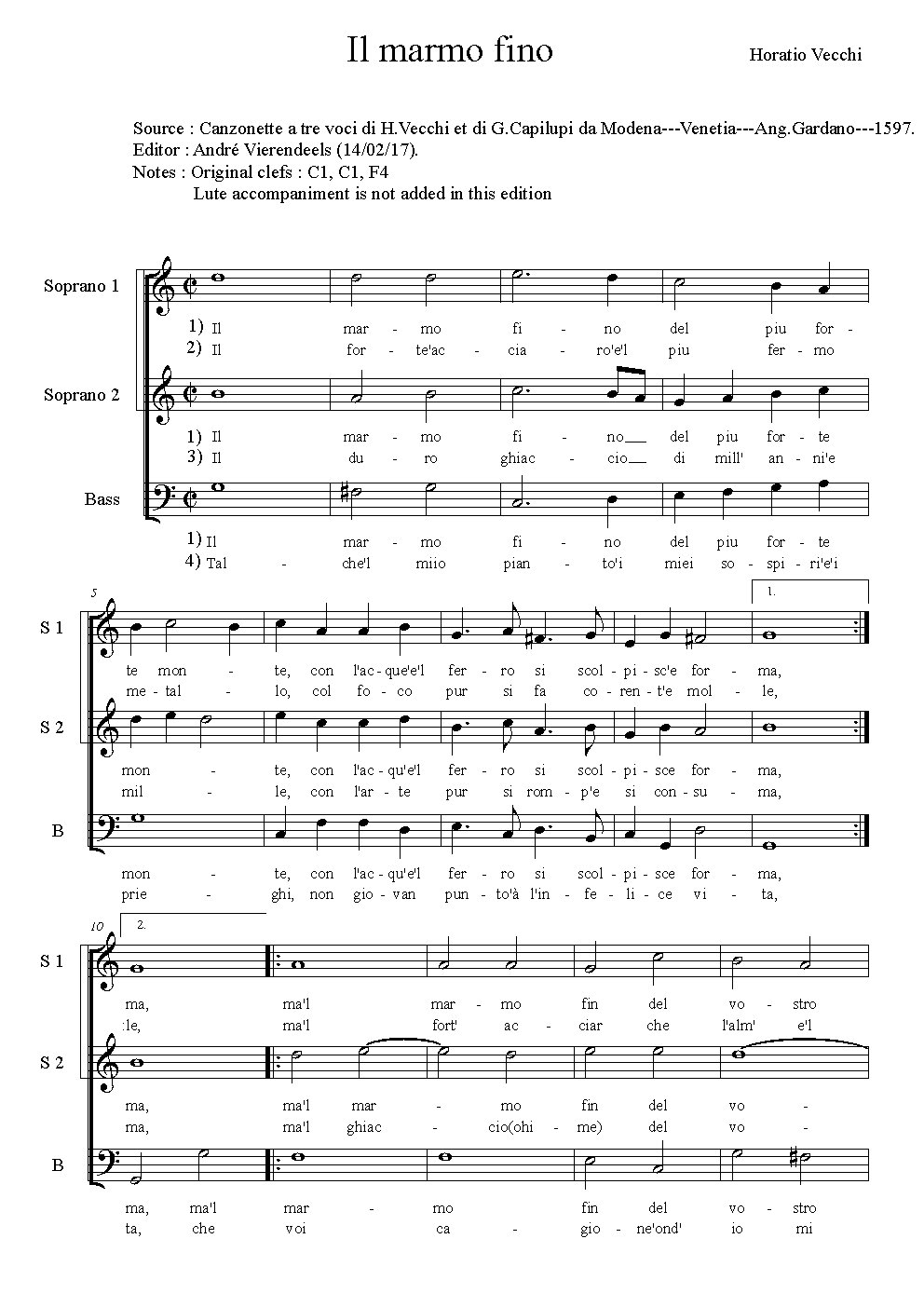 Il marmo fino - Choir Script PDF Thumbnail
