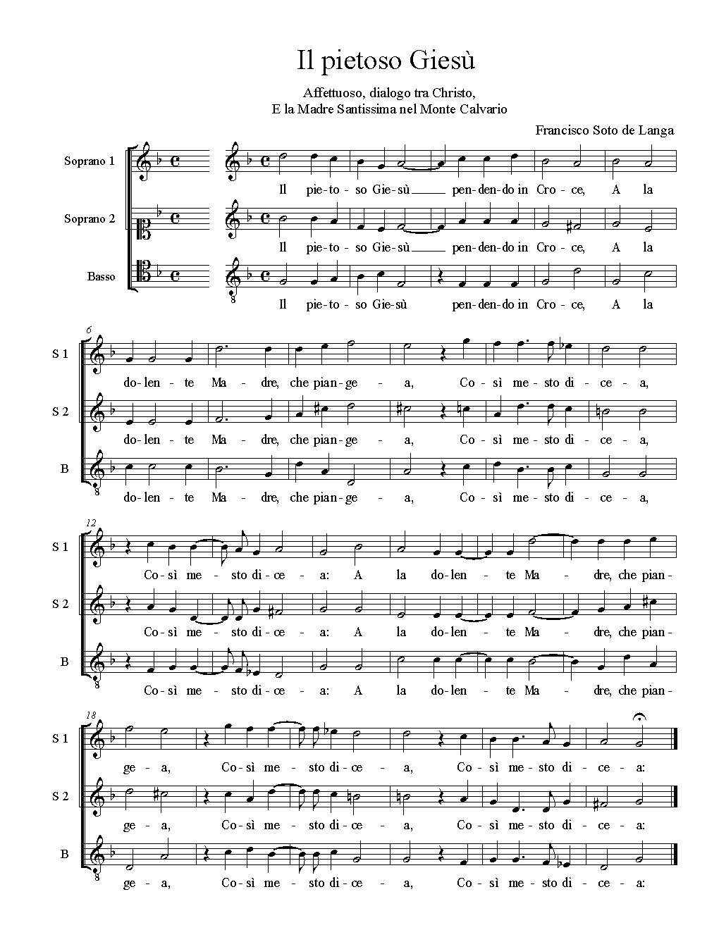 Il pietoso Giesu (lauda) - Choir Script PDF Thumbnail