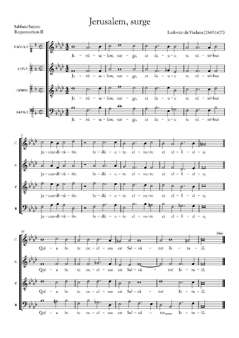 Jerusalem surge, et exue - Choir Script PDF Thumbnail