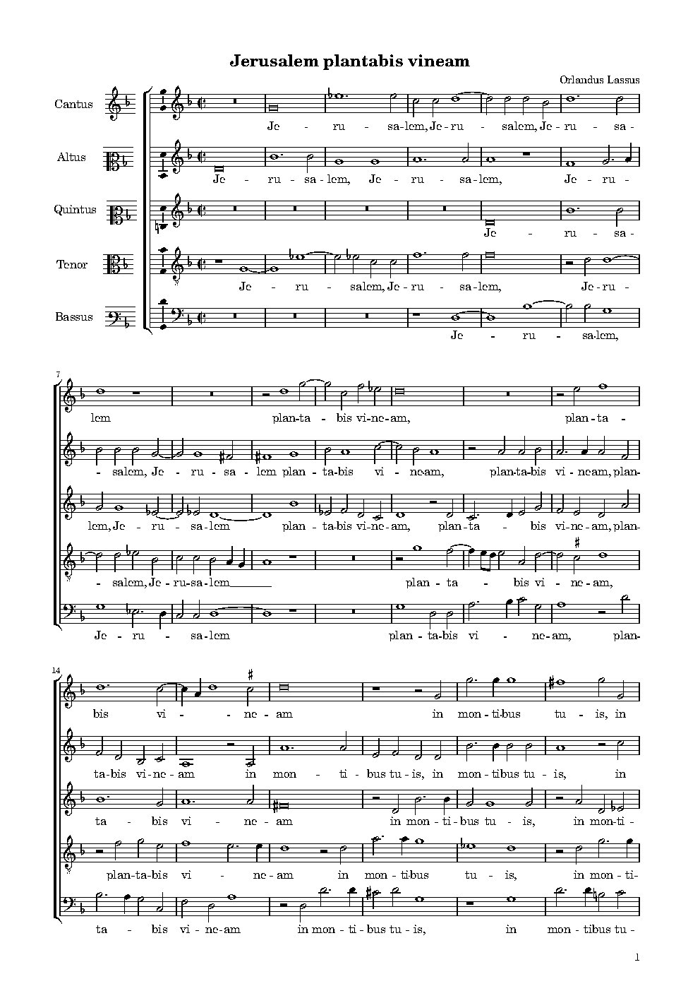 Jerusalem plantabis vineam - Choir Script PDF Thumbnail
