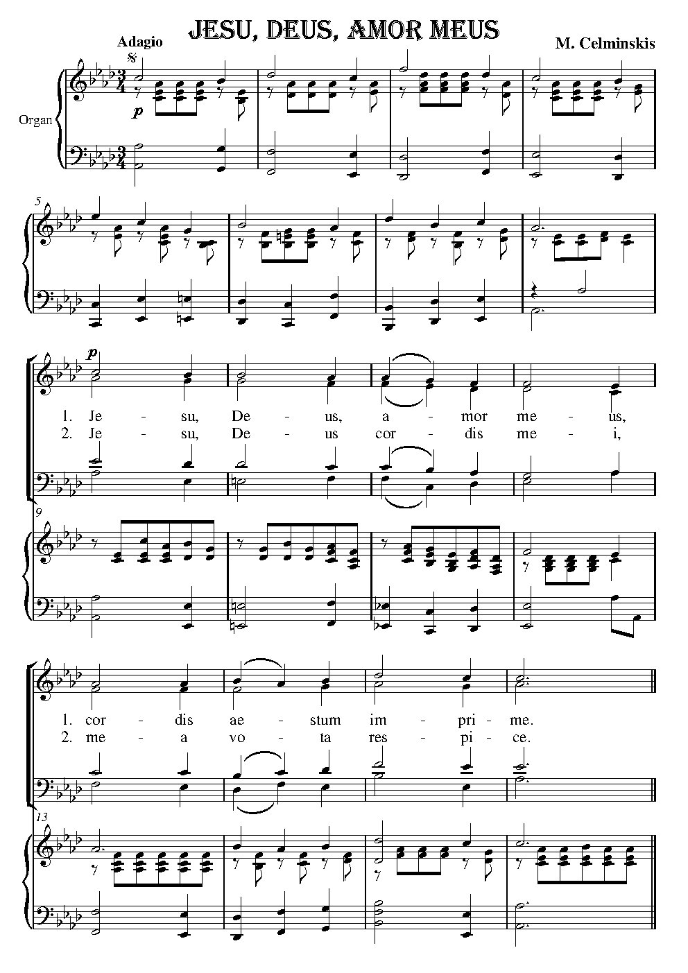 Jesu, Deus, amor meus - Choir Script PDF Thumbnail