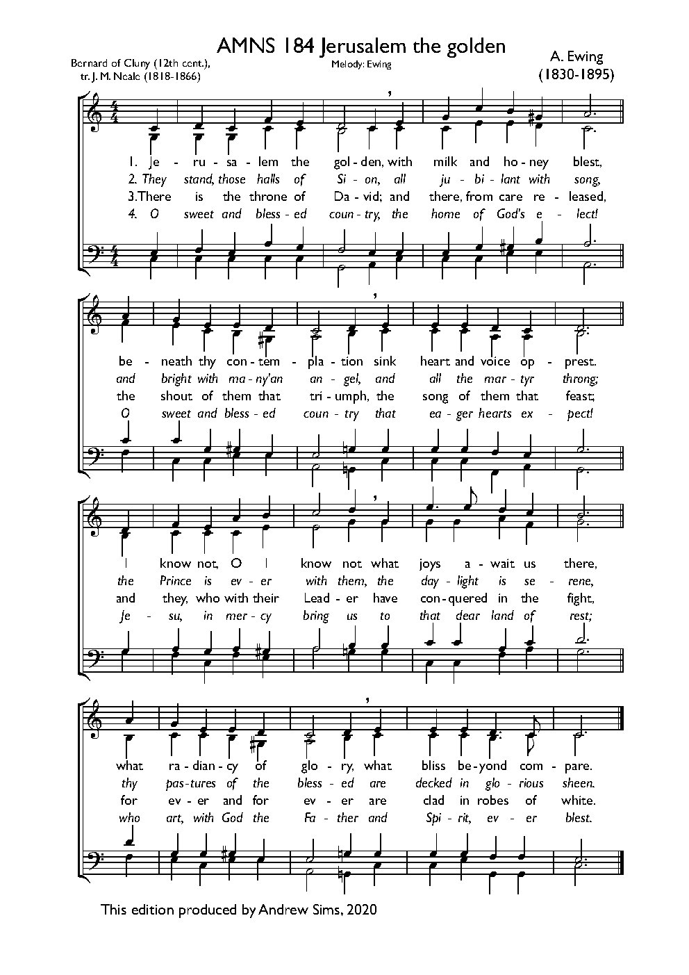 Jerusalem the golden - Choir Script PDF Thumbnail
