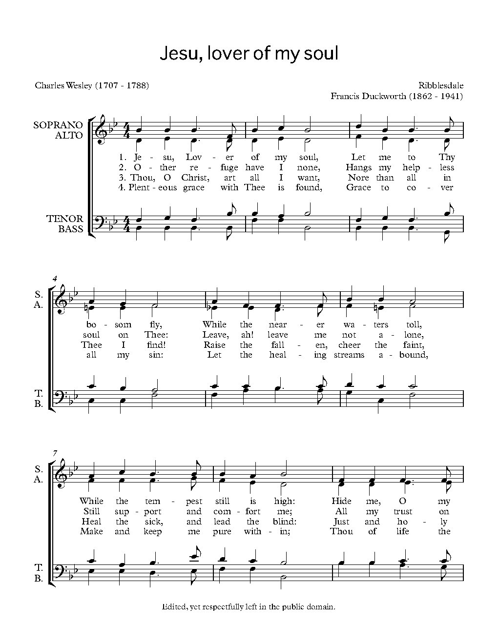 Jesu, Lover of my soul