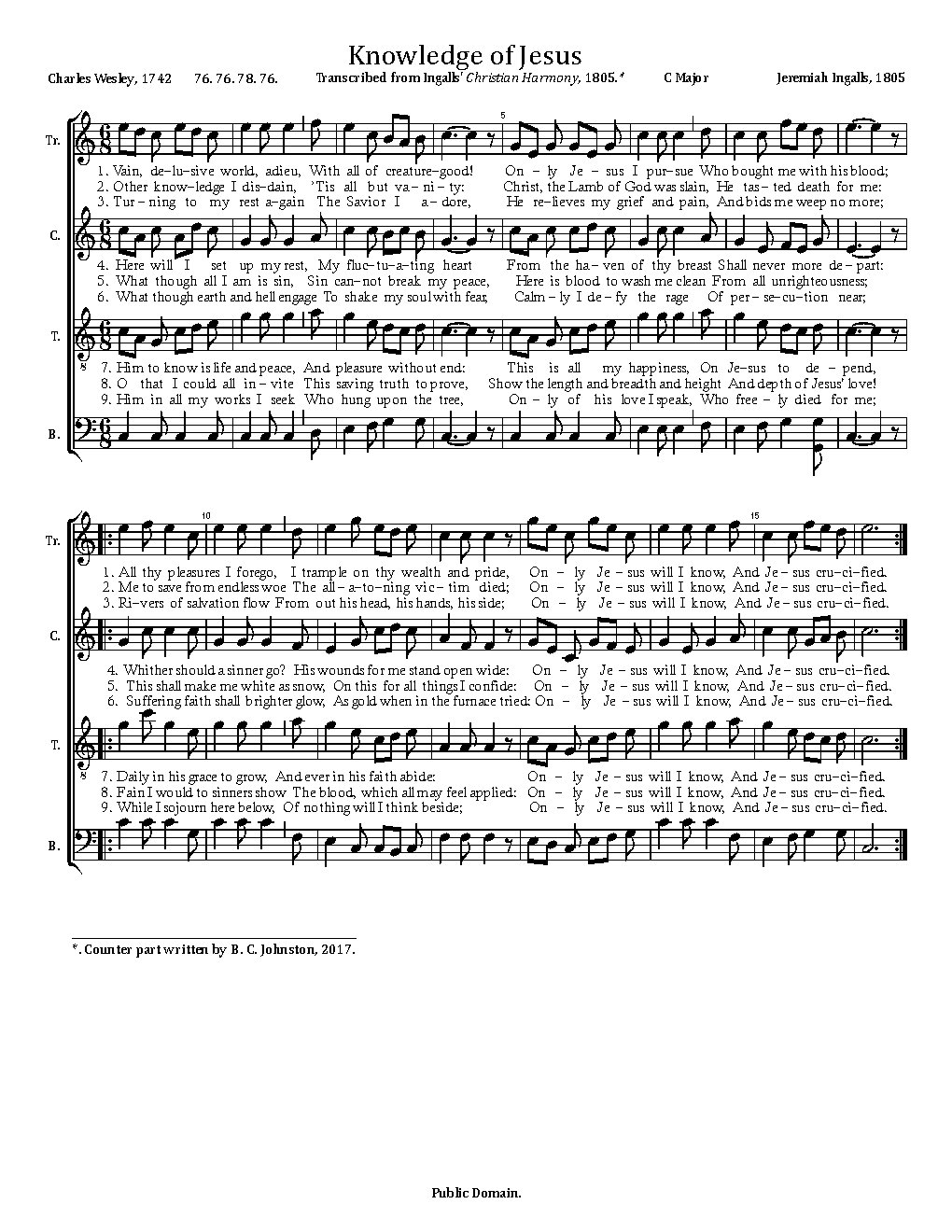 Knowledge of Jesus - Choir Script PDF Thumbnail