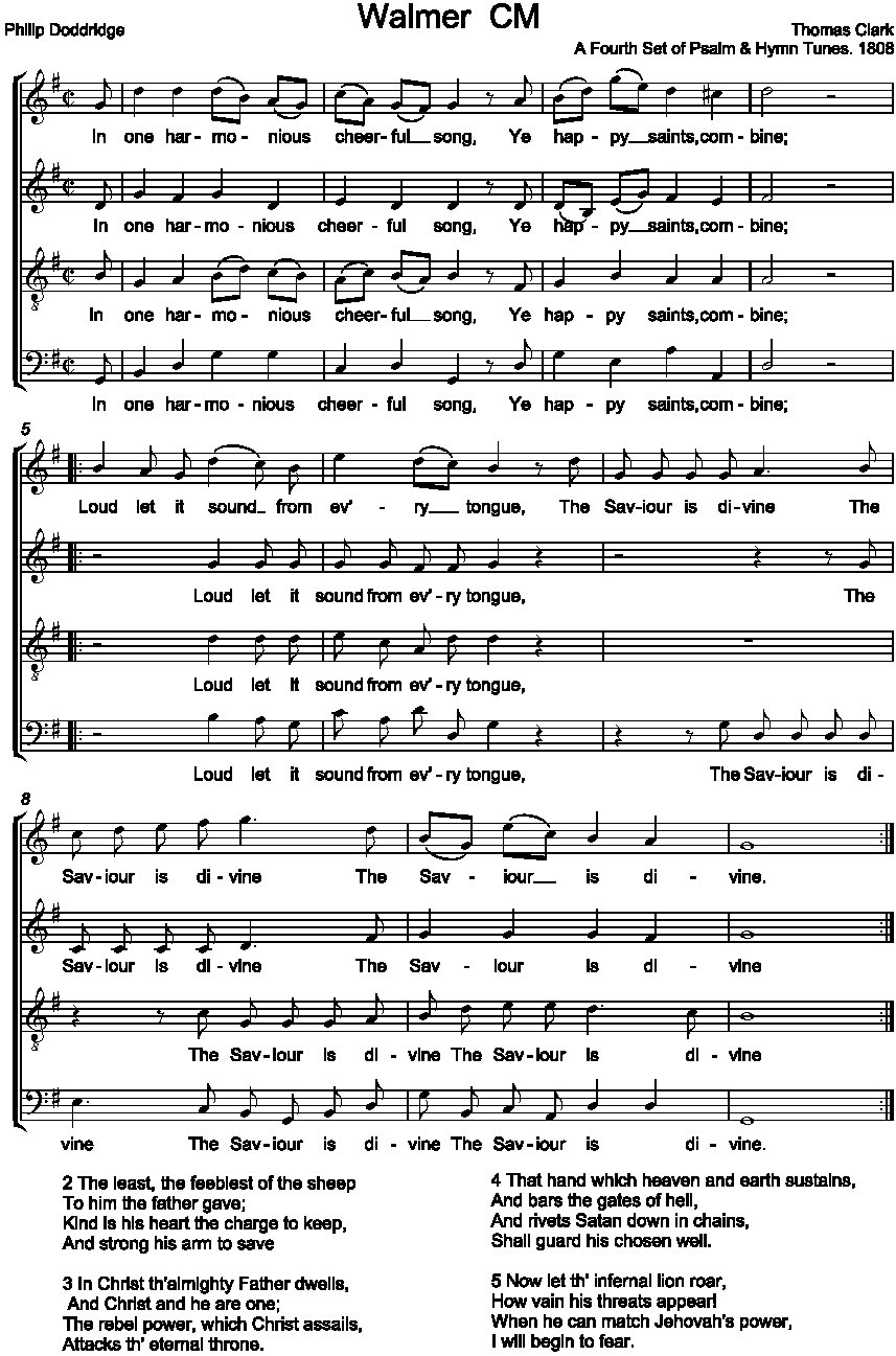 In one harmonious cheerful song