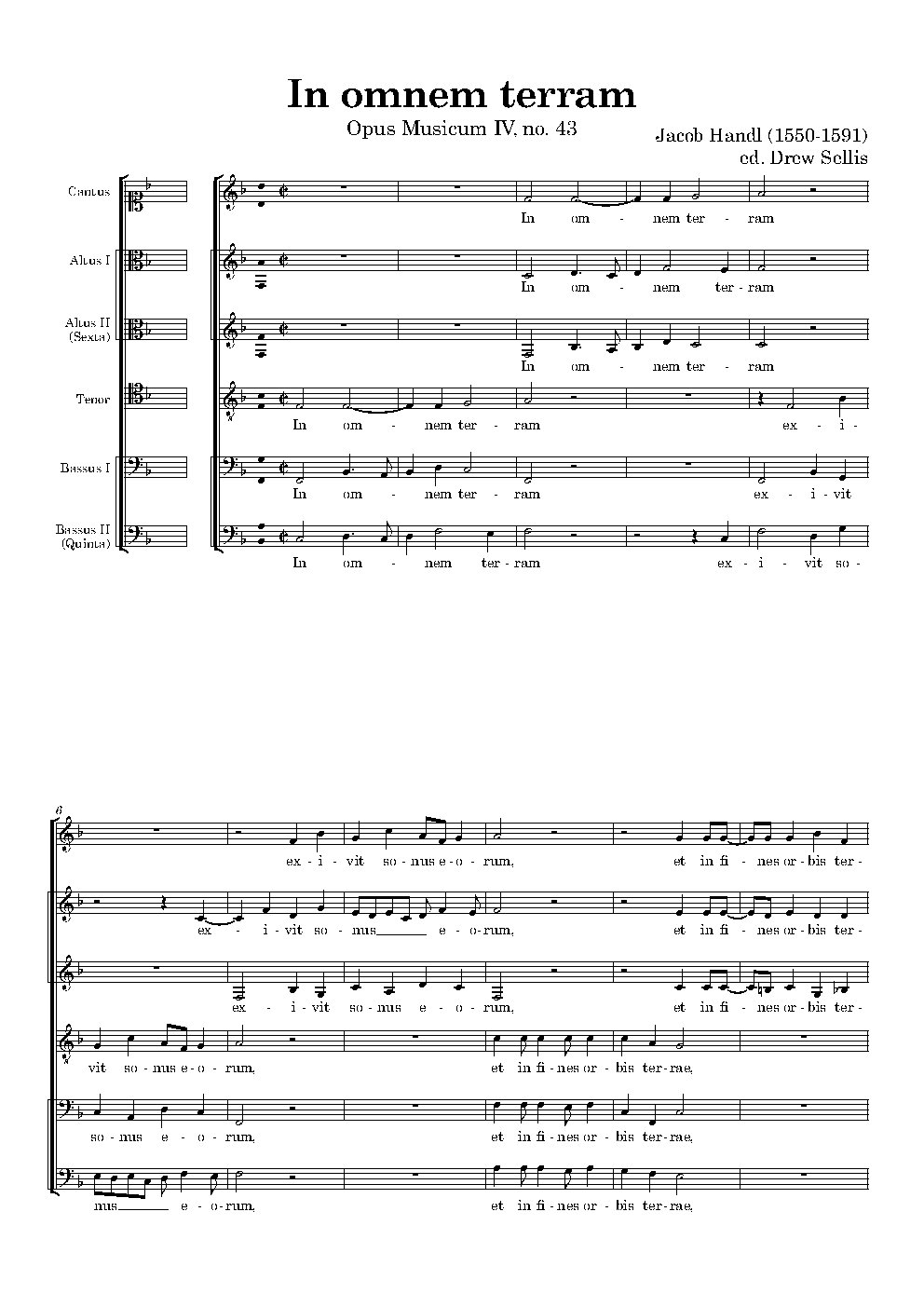 In omnem terram - Choir Script PDF Thumbnail