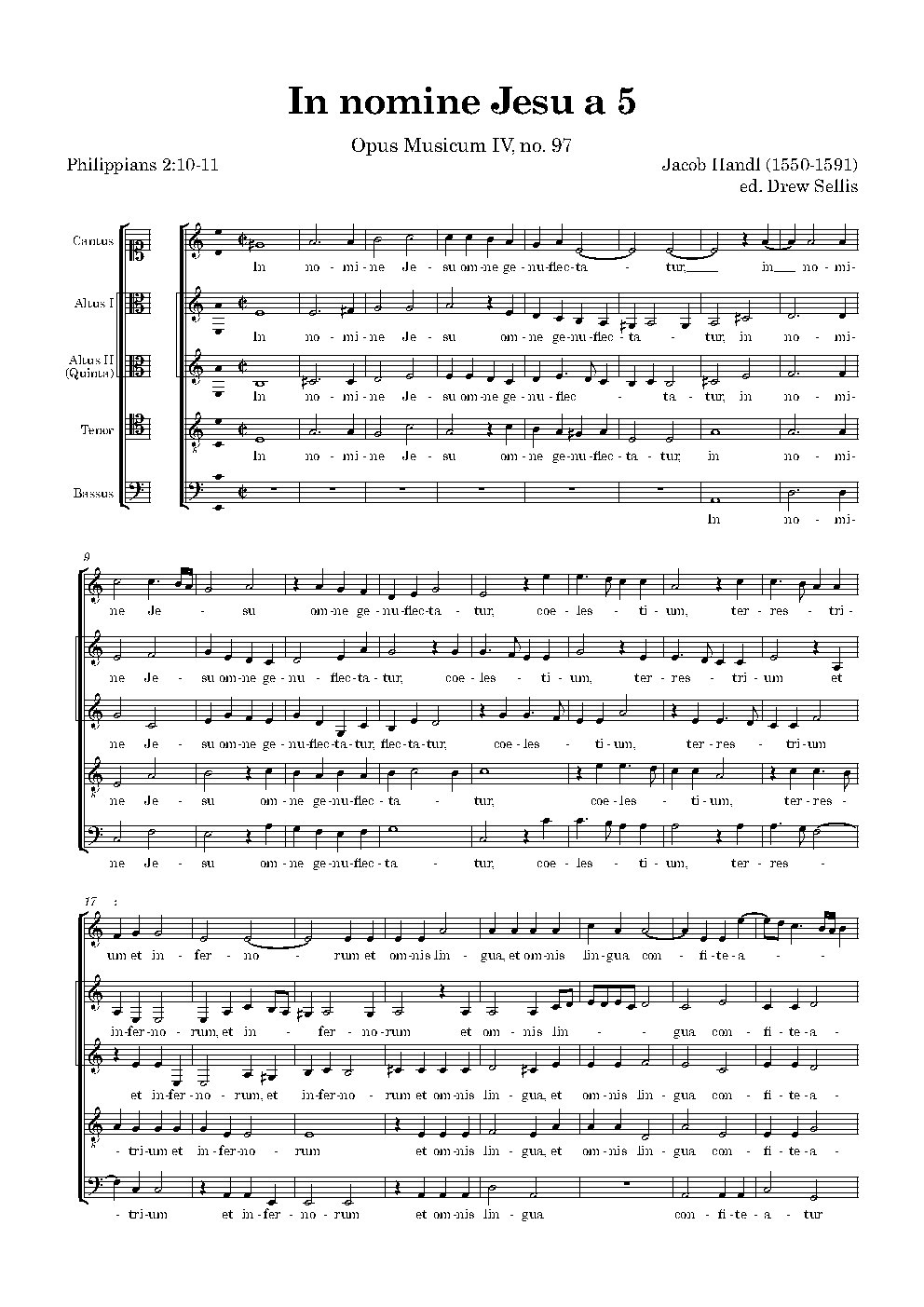 In nomine Jesu a 5