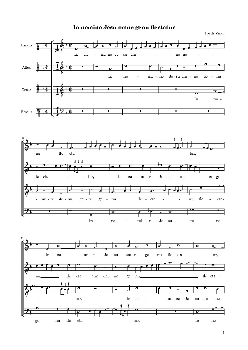 In nomine Jesu omne genu flectatur - Choir Script PDF Thumbnail