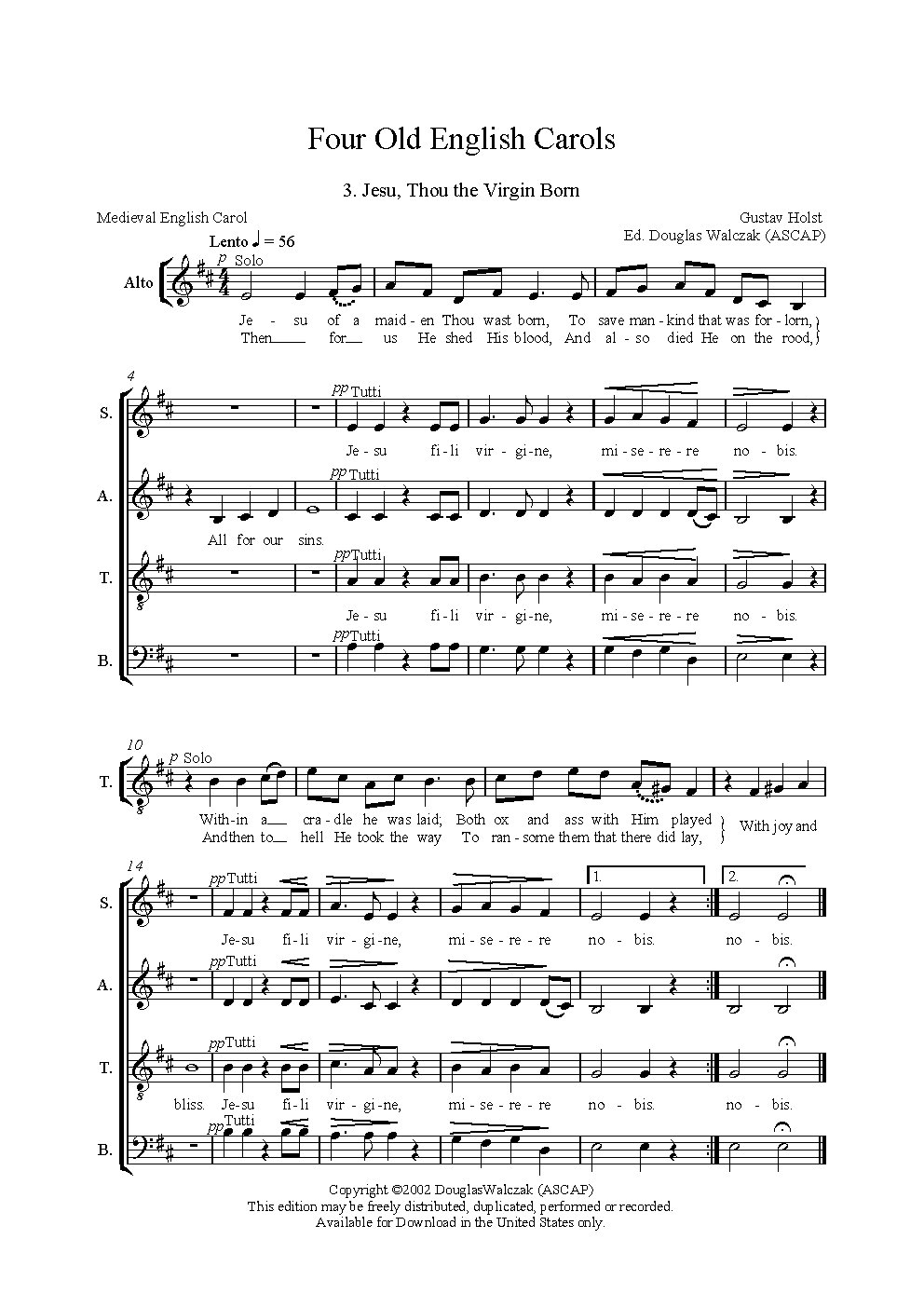Jesu, Thou the Virgin Born