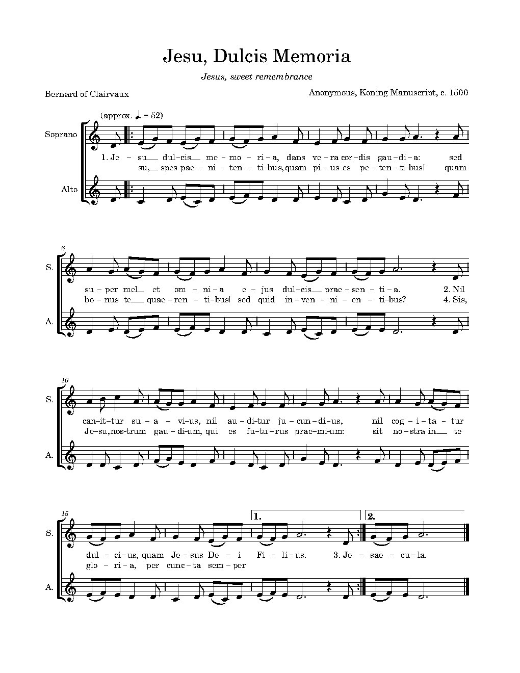 Jesu, dulcis memoria