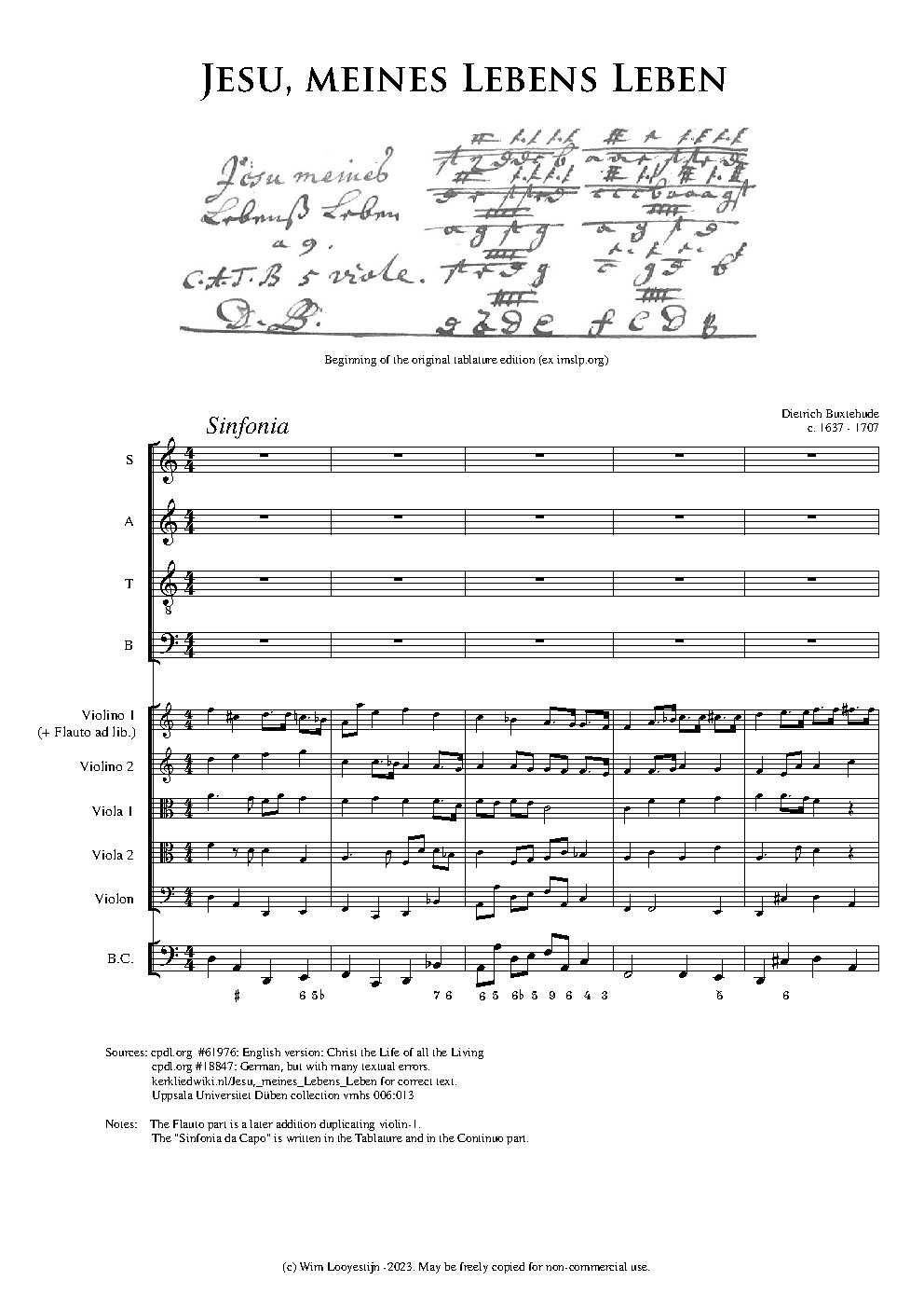 Jesu meines Lebens Leben (BuxWV62)