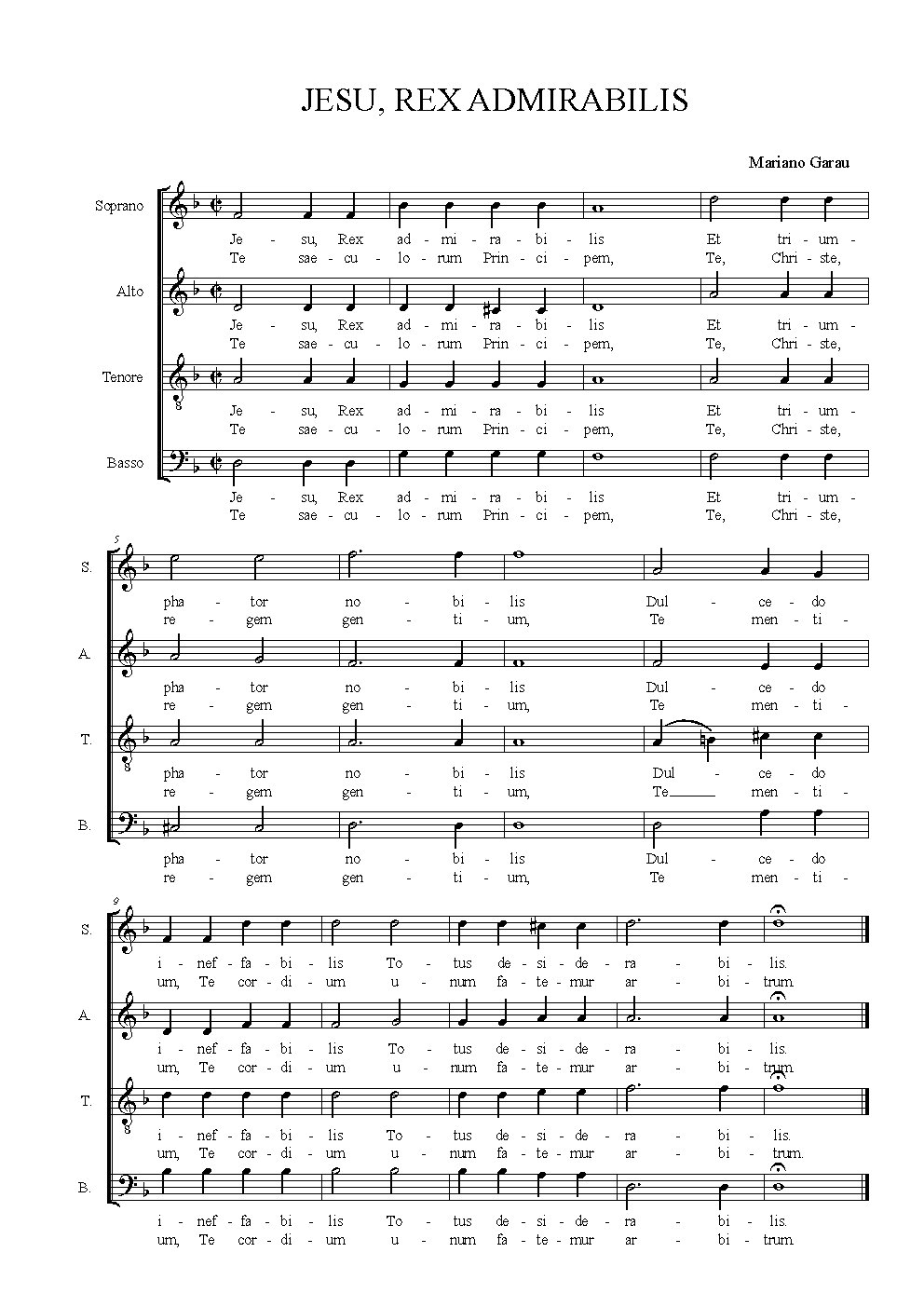 Jesu, Rex admirabilis