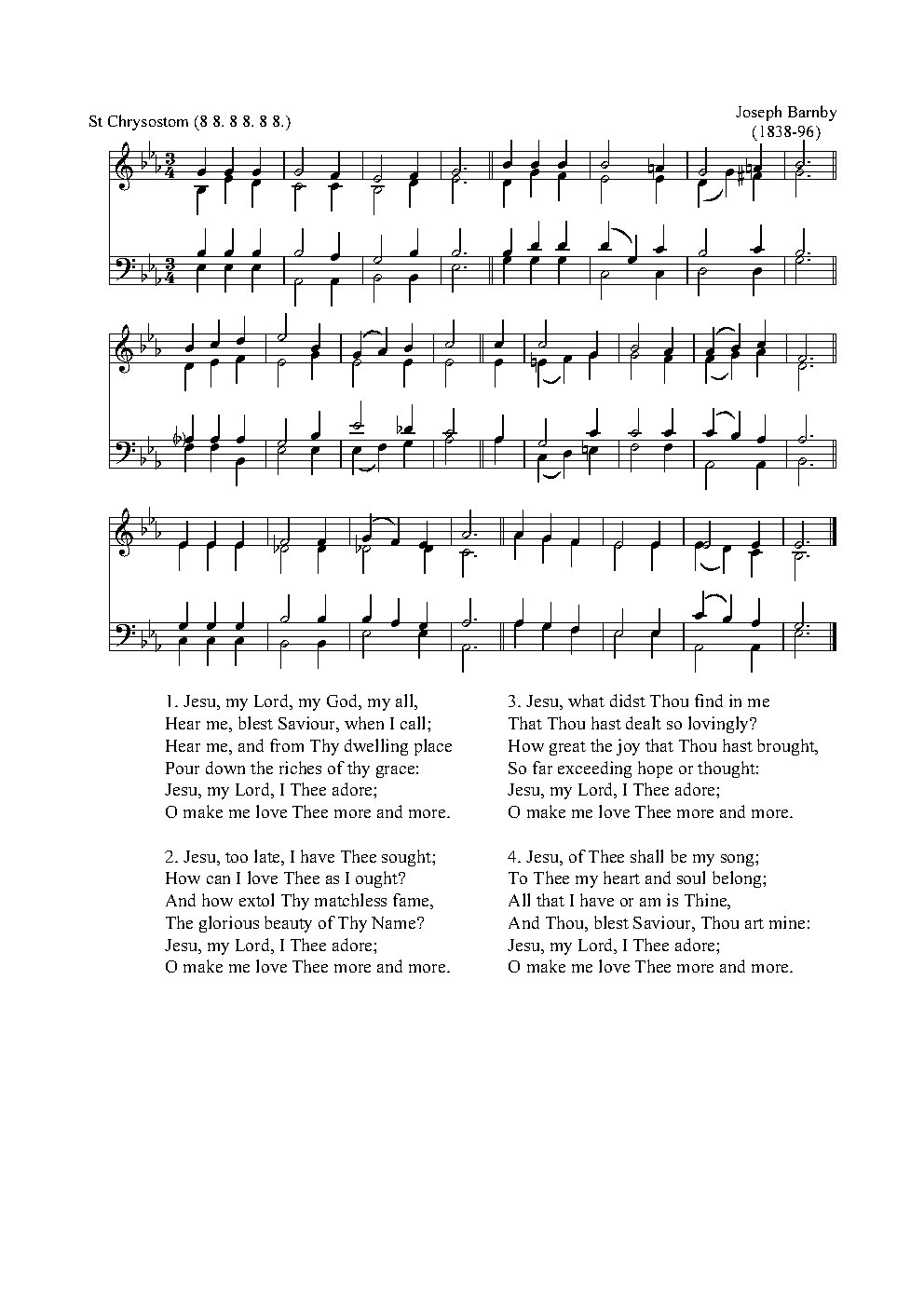 Jesu, my Lord, my God, my all