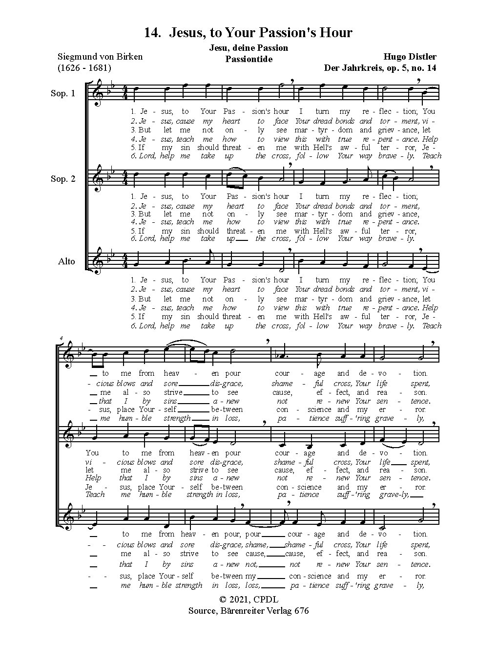 Jesu, deine Passion