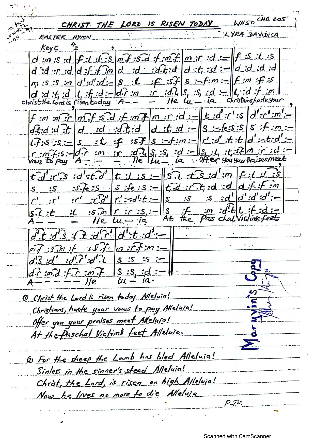 Christ The Lord Is Risen Today - Download Choir Script PDF