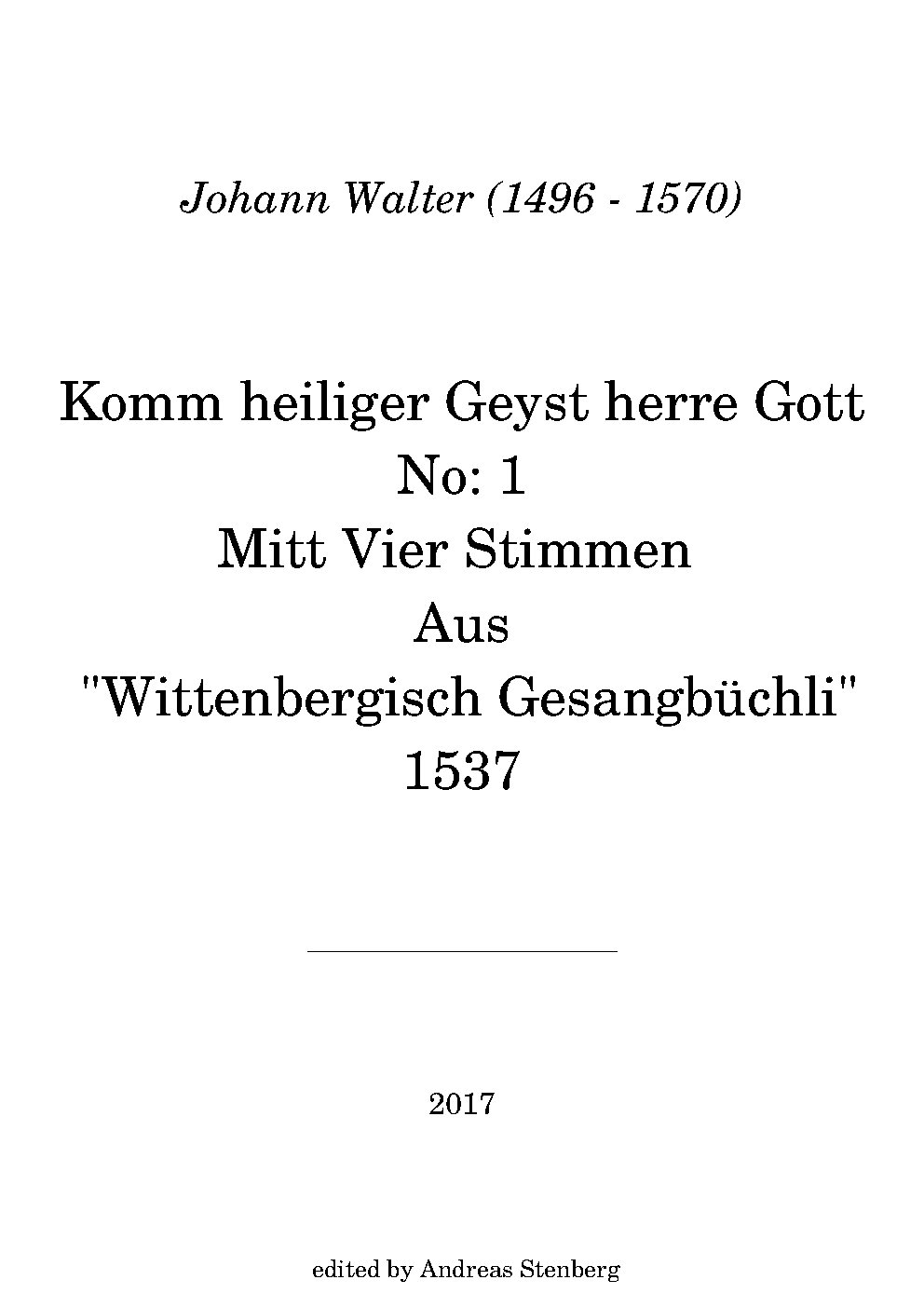Komm, heiliger Geist