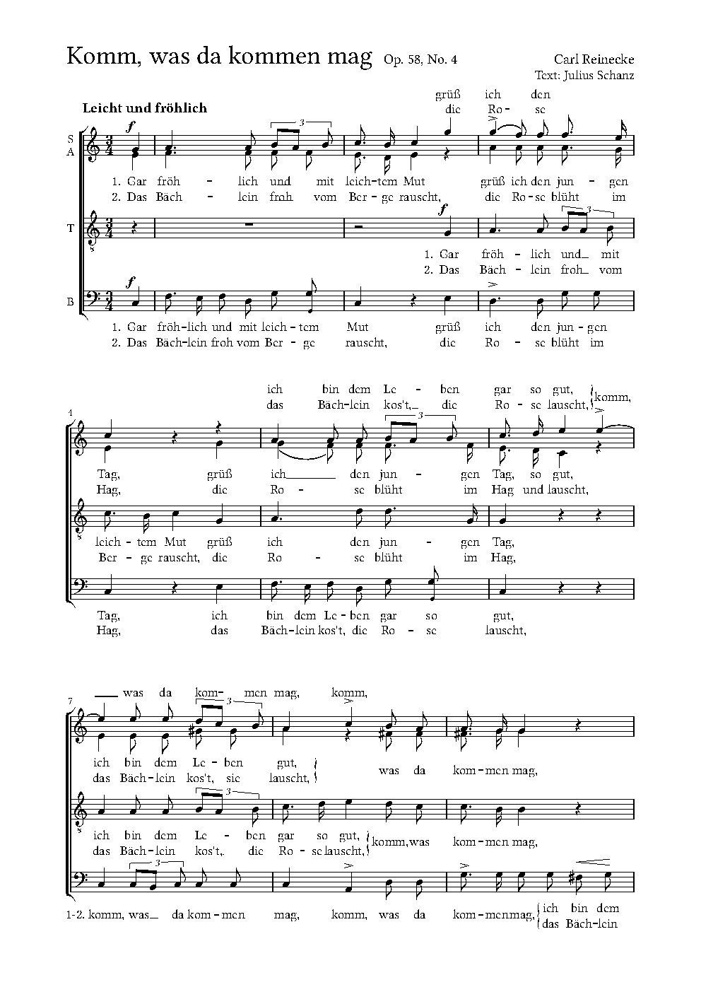 Komm, was da kommen mag, Op. 58, No. 4
