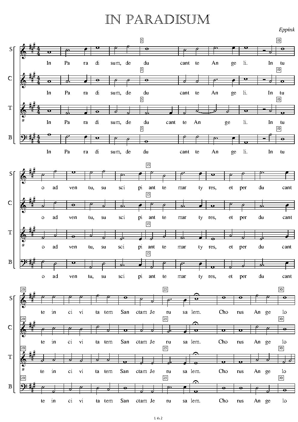 In paradisum - Choir Script PDF Thumbnail