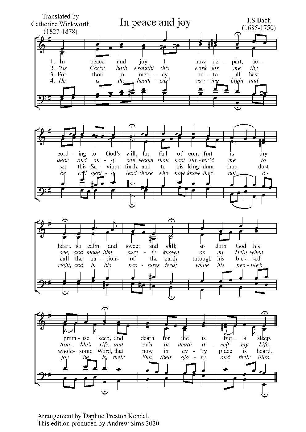 In peace and joy - Choir Script PDF Thumbnail